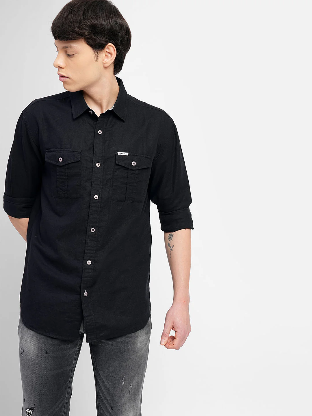 Black Full Sleeves Shirt - Image 2