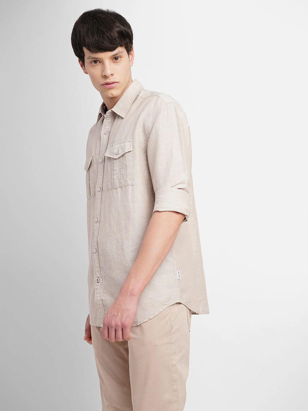 Beige Full Sleeves Shirt - Image 3