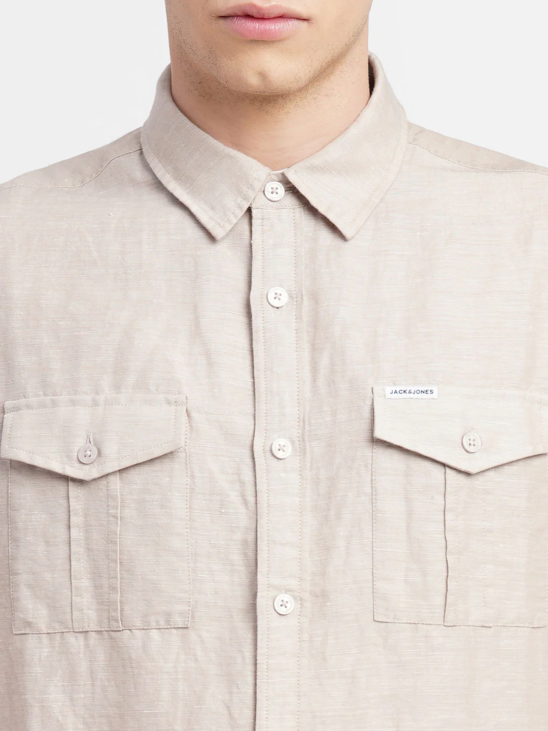 Beige Full Sleeves Shirt - Image 5