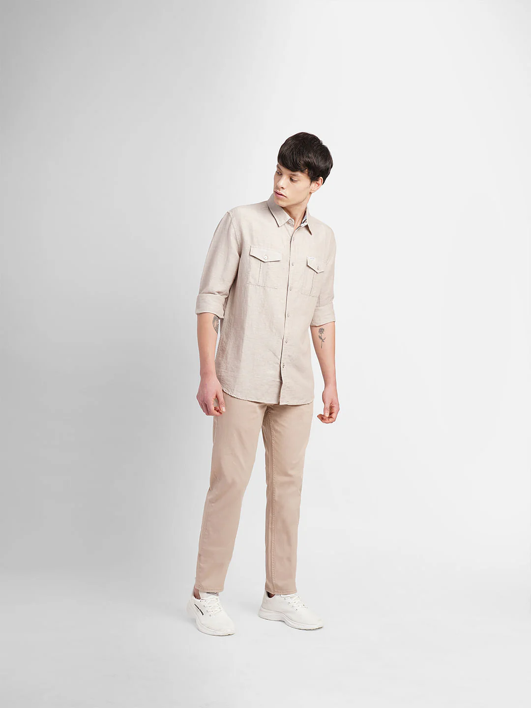 Beige Full Sleeves Shirt - Image 6