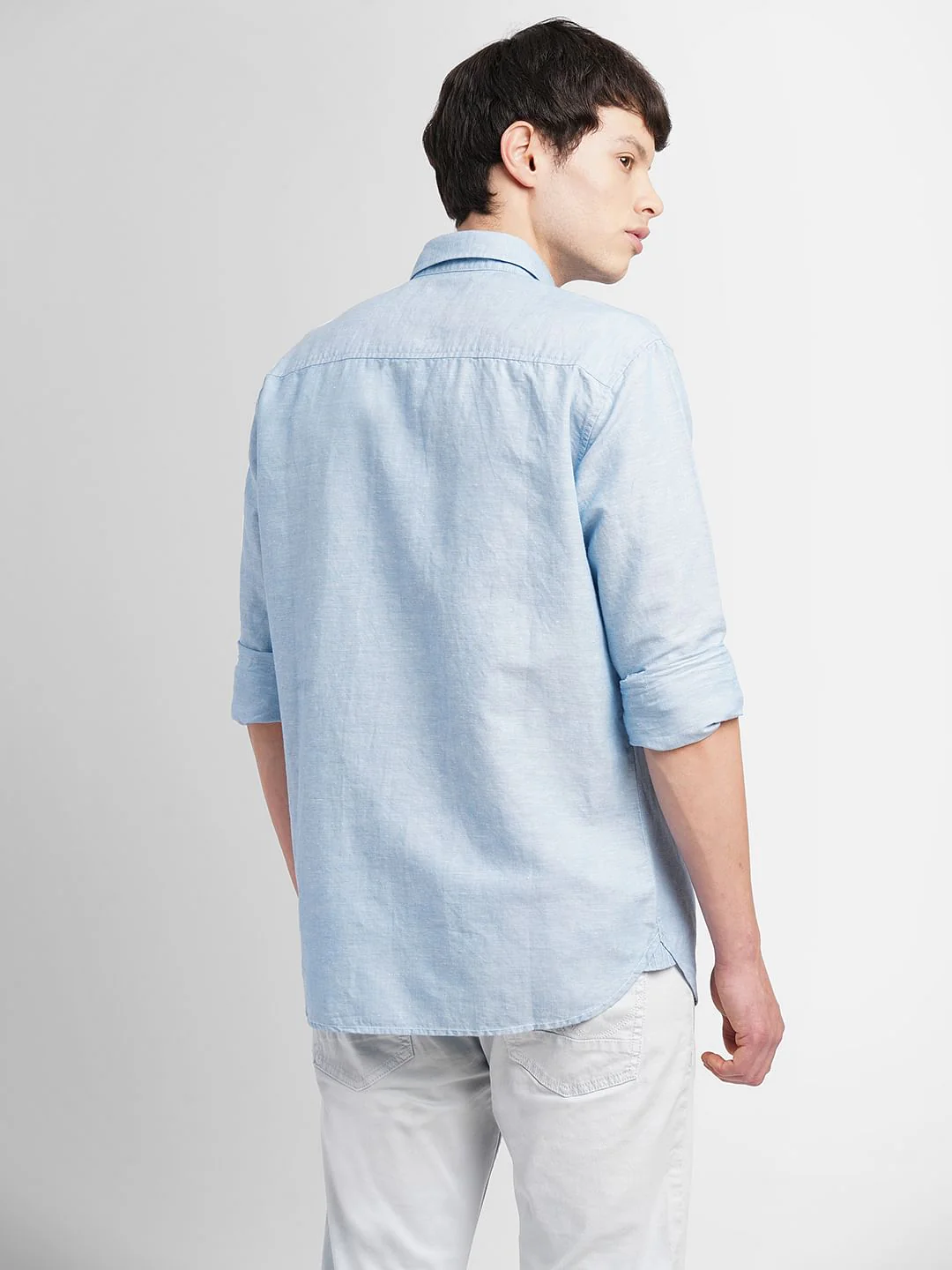 Sky Blue Full Sleeves Shirt - Image 4