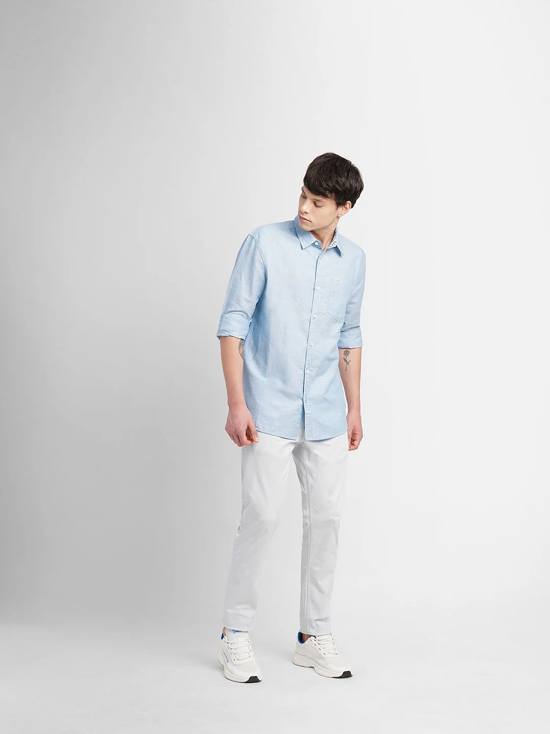 Sky Blue Full Sleeves Shirt - Image 6