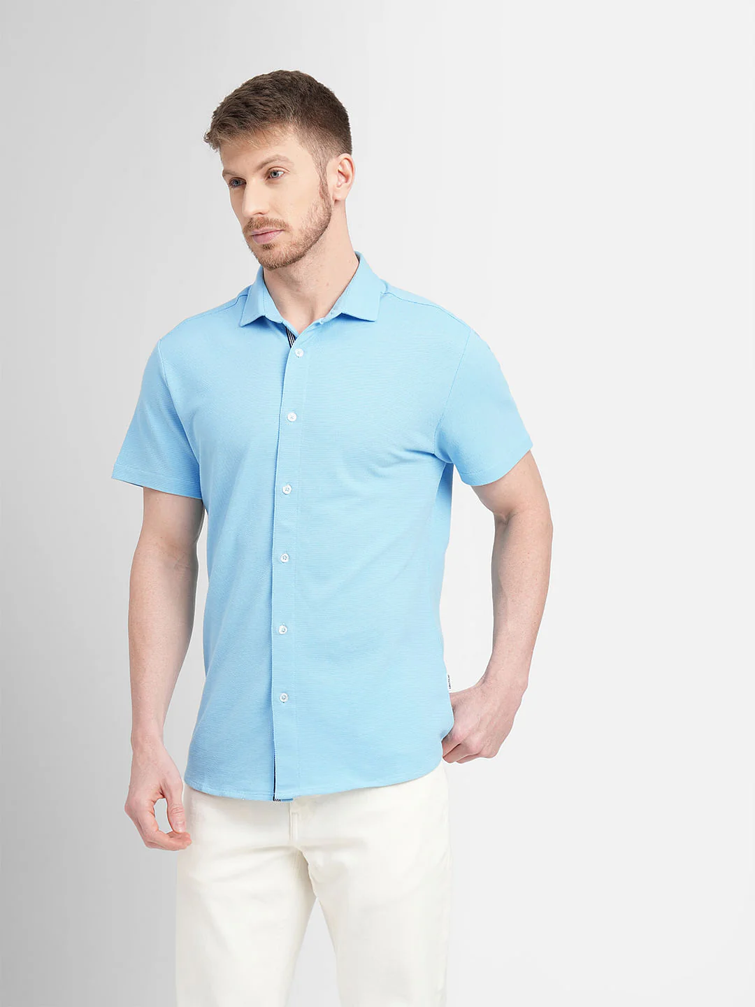 Blue Short Sleeves Shirt - Image 3