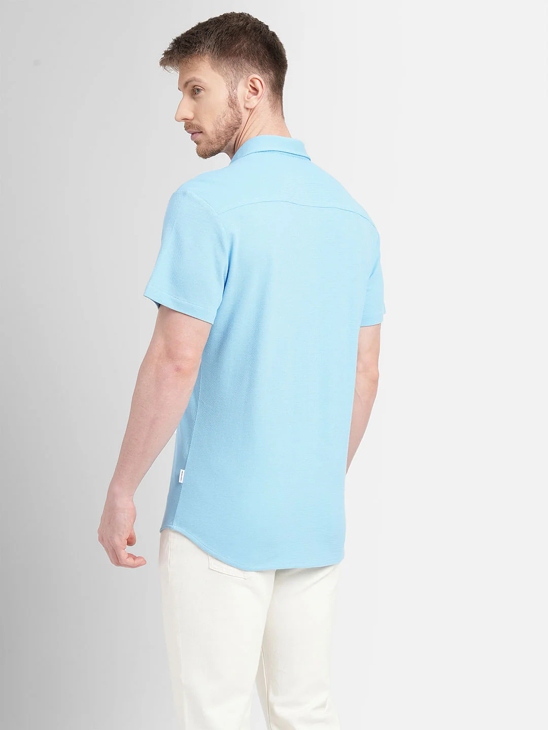 Blue Short Sleeves Shirt - Image 4