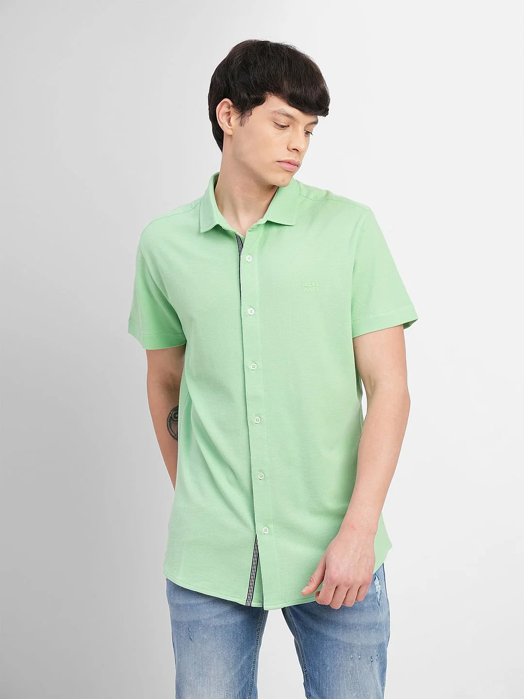 Green Short Sleeves Shirt - Image 2