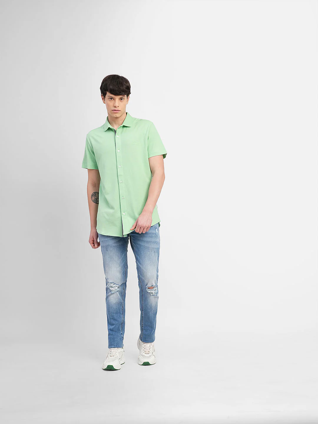 Green Short Sleeves Shirt - Image 6