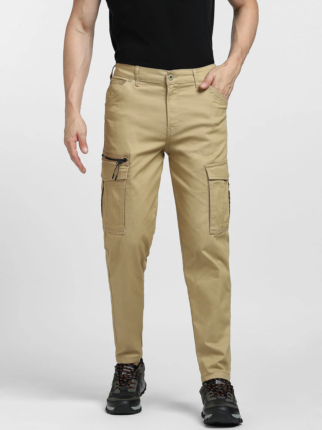 Brown Mid Rise Yarn Dyed Pants - Image 2