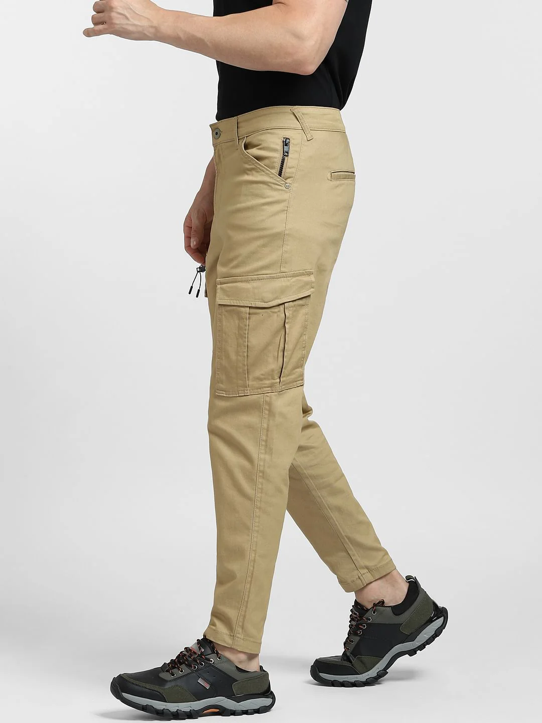 Brown Mid Rise Yarn Dyed Pants - Image 3
