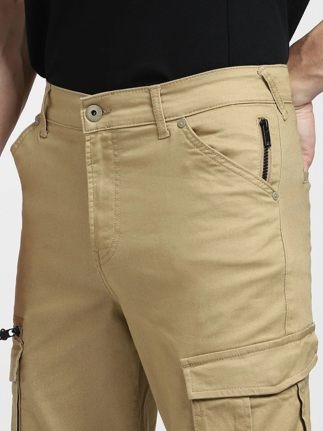 Brown Mid Rise Yarn Dyed Pants - Image 5