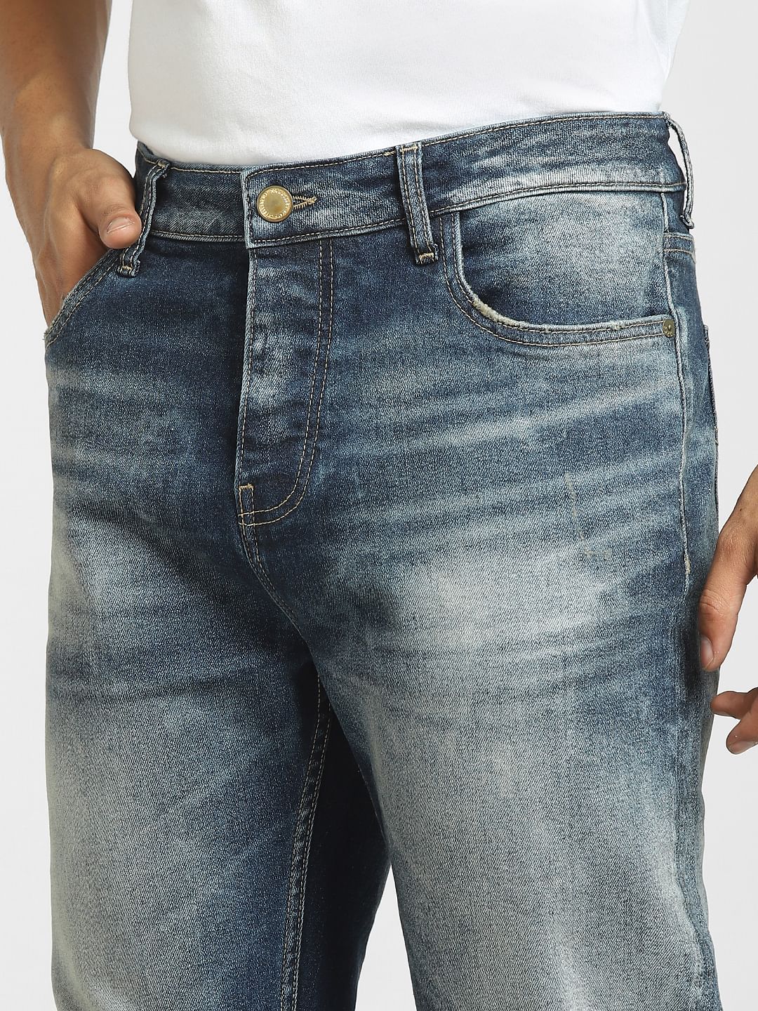 Blue High Rise Washed Bootcut Jeans - Image 5