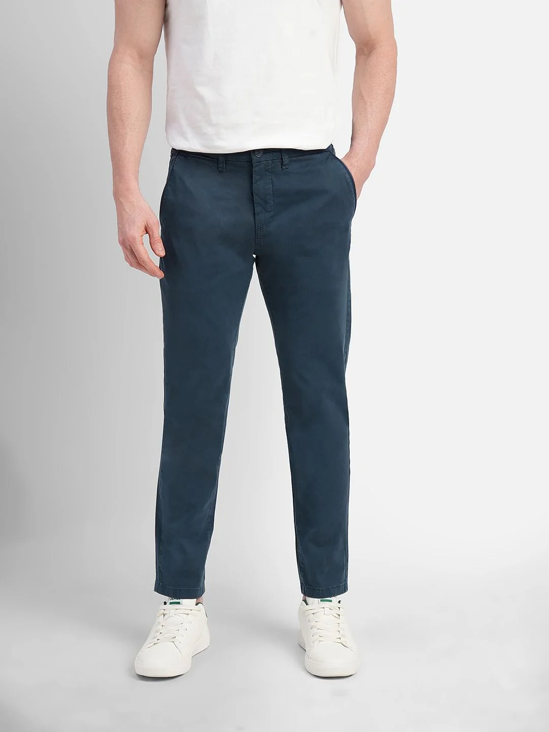 Blue Mid Rise Chinos - Image 2
