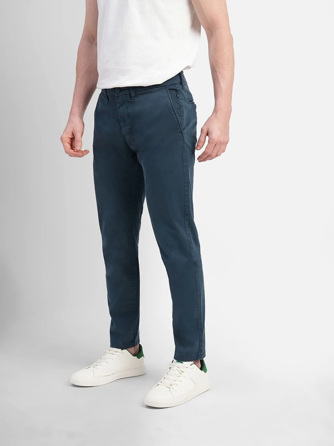 Blue Mid Rise Chinos - Image 3