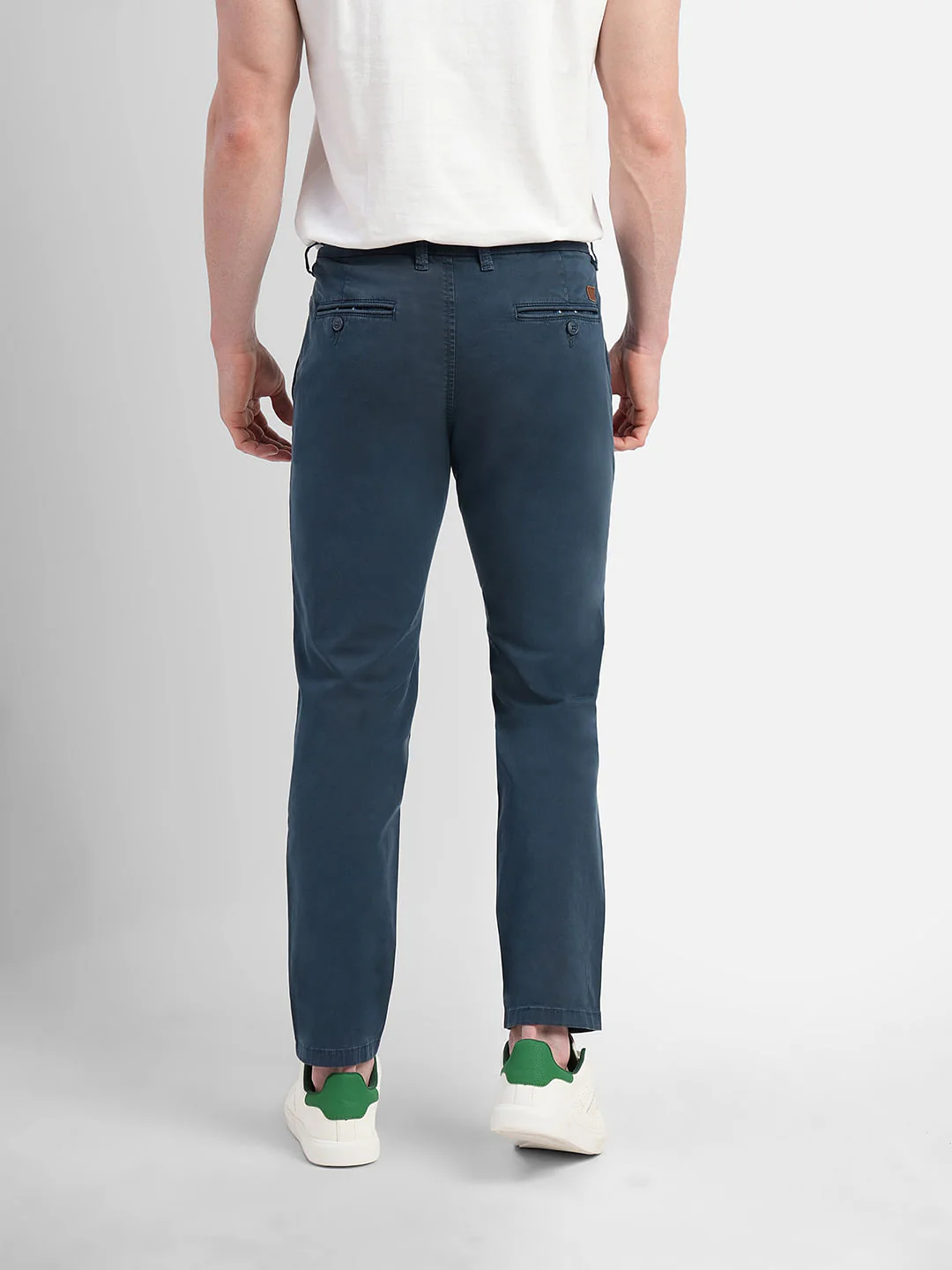 Blue Mid Rise Chinos - Image 4