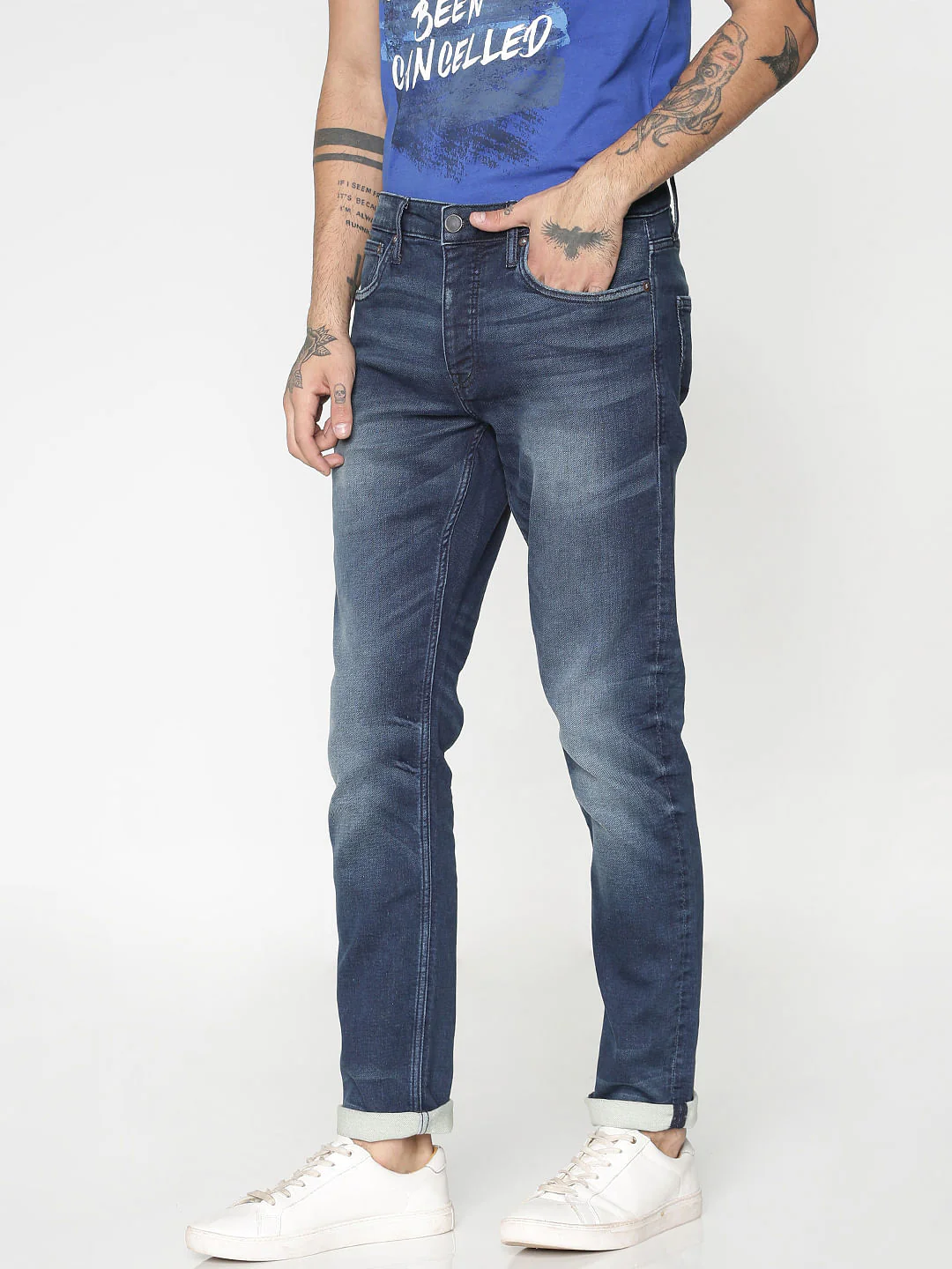 Blue Light Wash Ben Skinny Fit Jeans - Image 3