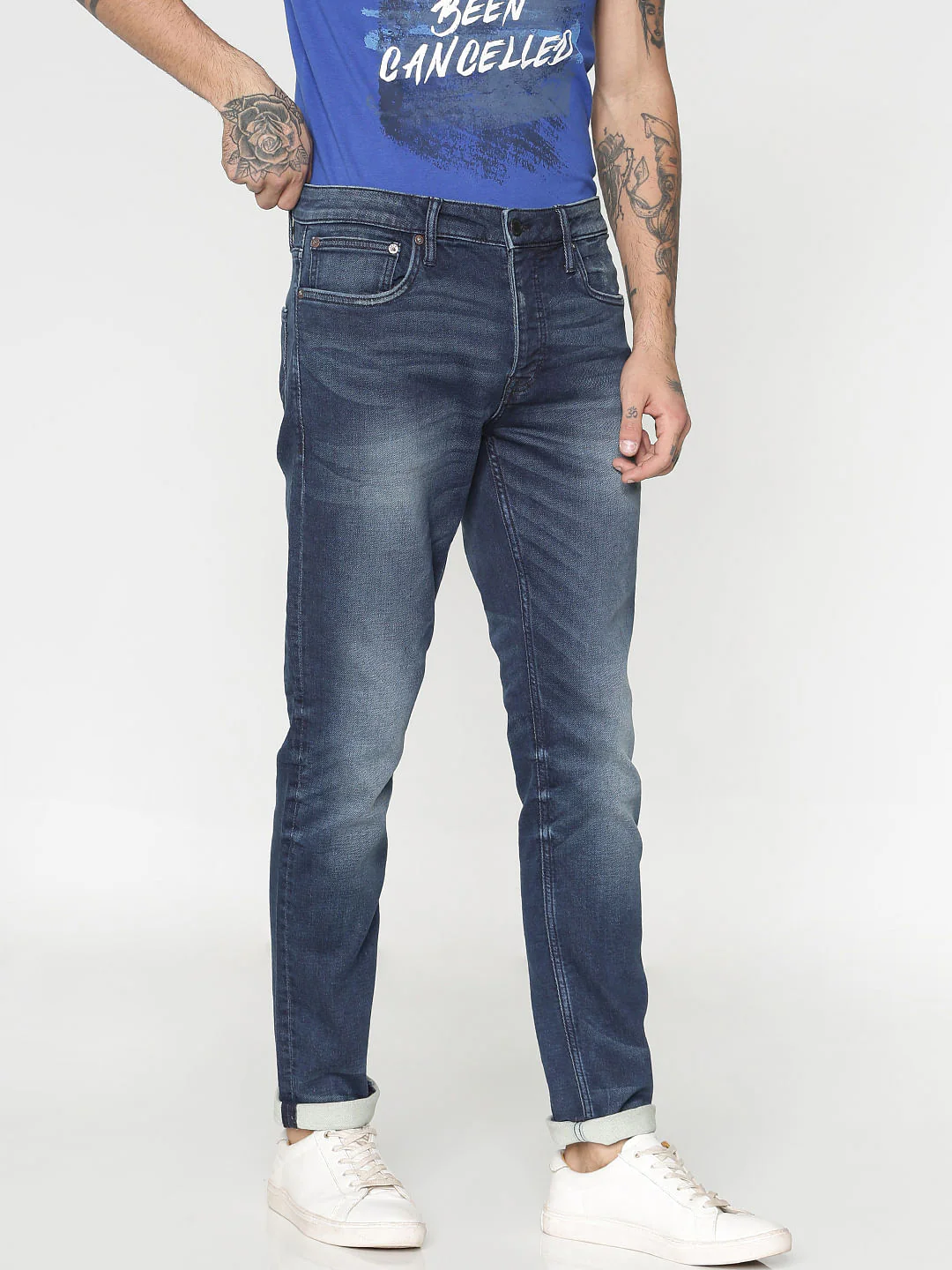 Blue Light Wash Ben Skinny Fit Jeans - Image 4
