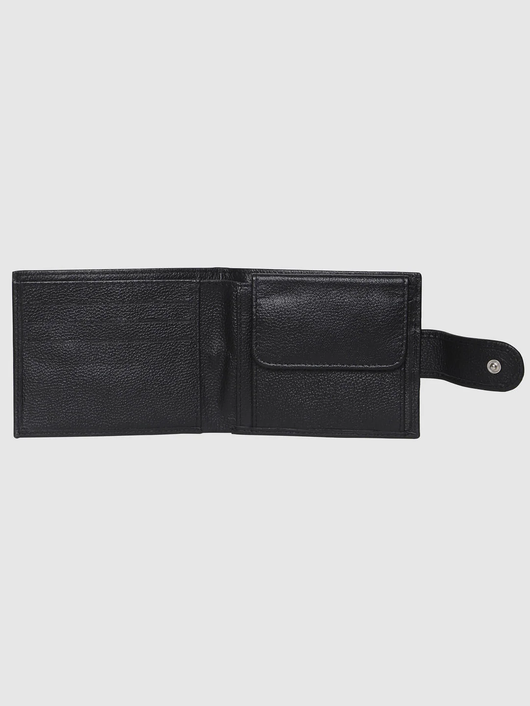 Black Leather Magnetic Clip Wallet - Image 3