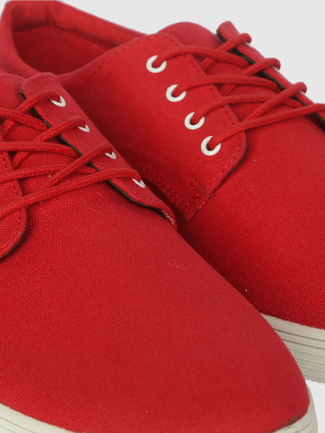 Red Lace Up Sneakers - Image 5