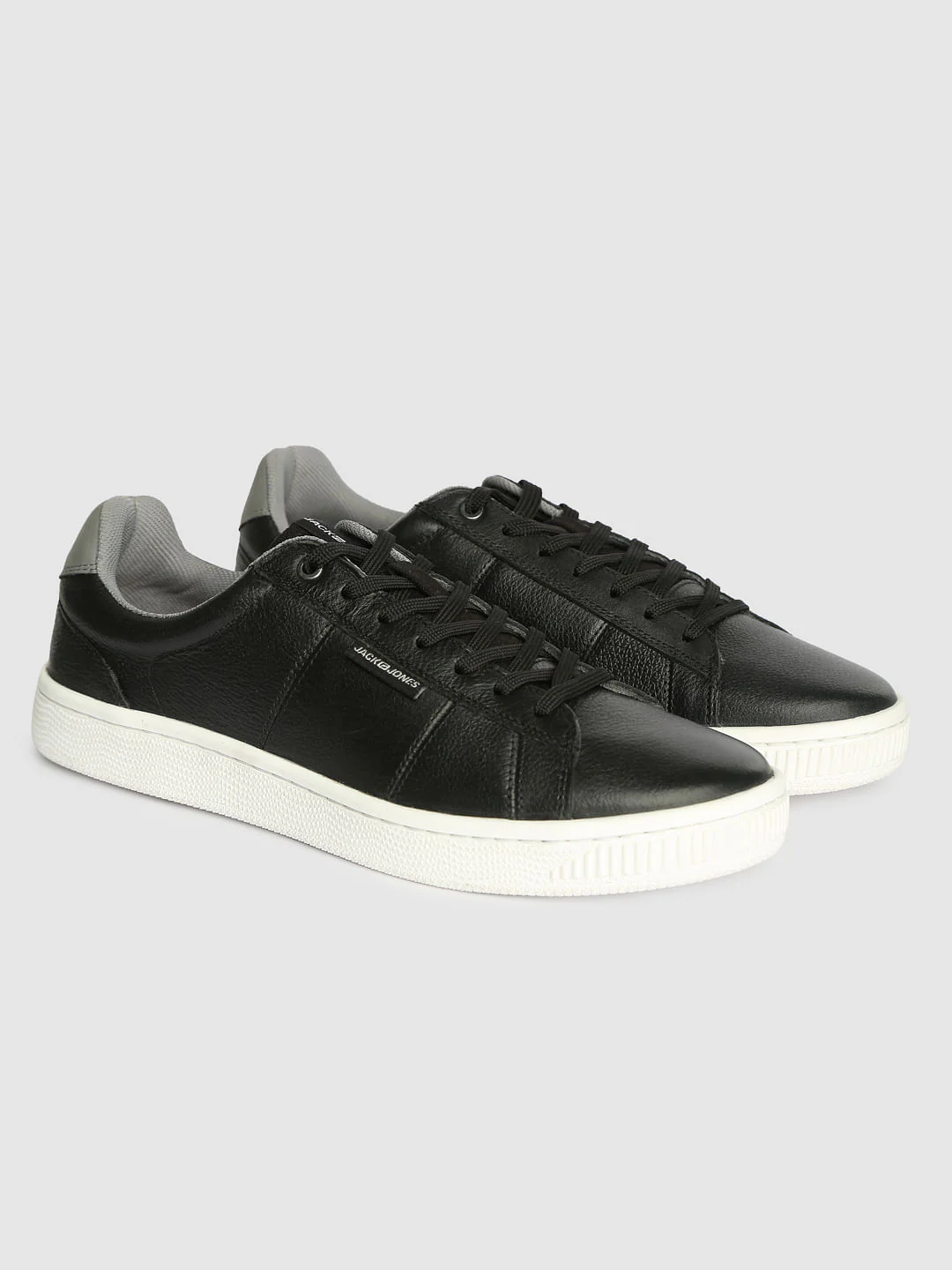 Black Leather Sneakers