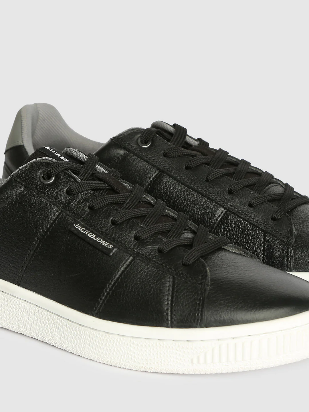 Black Leather Sneakers - Image 3