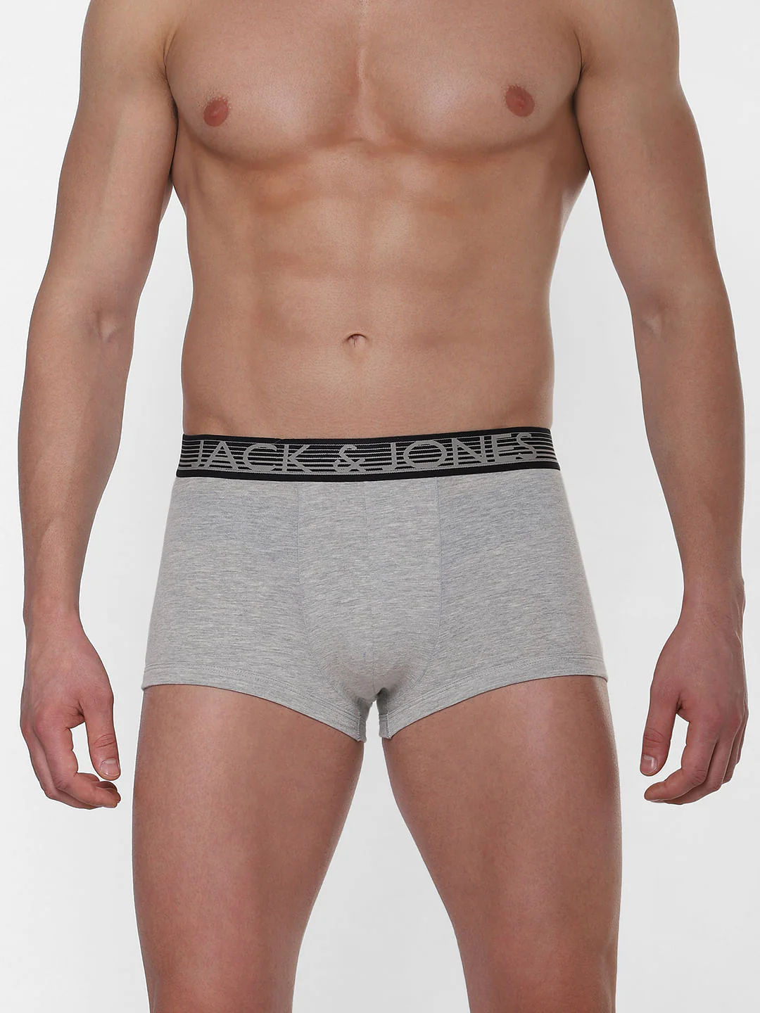 Grey Logo Print Brazilian Trunks