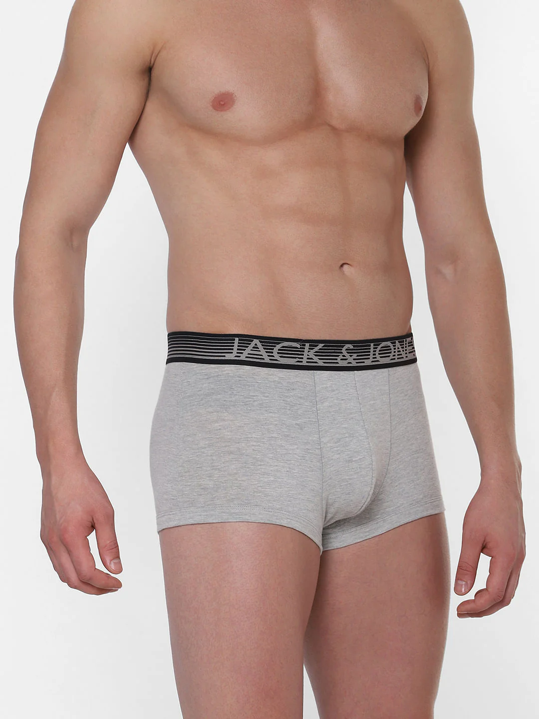Grey Logo Print Brazilian Trunks - Image 3