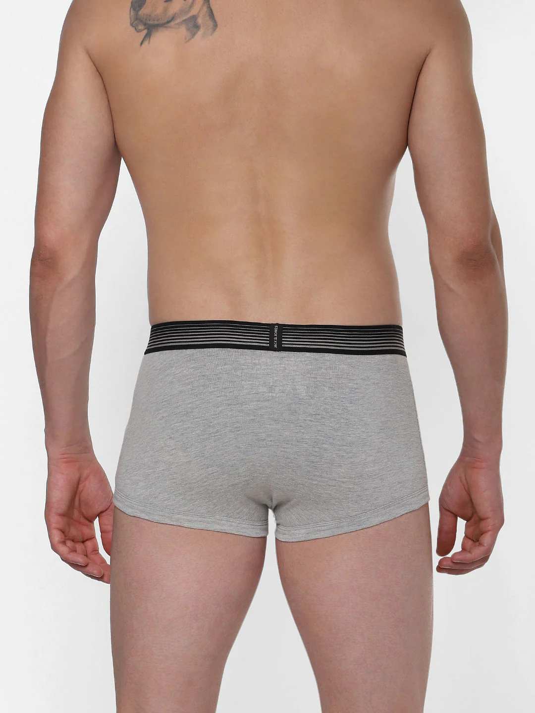 Grey Logo Print Brazilian Trunks - Image 4