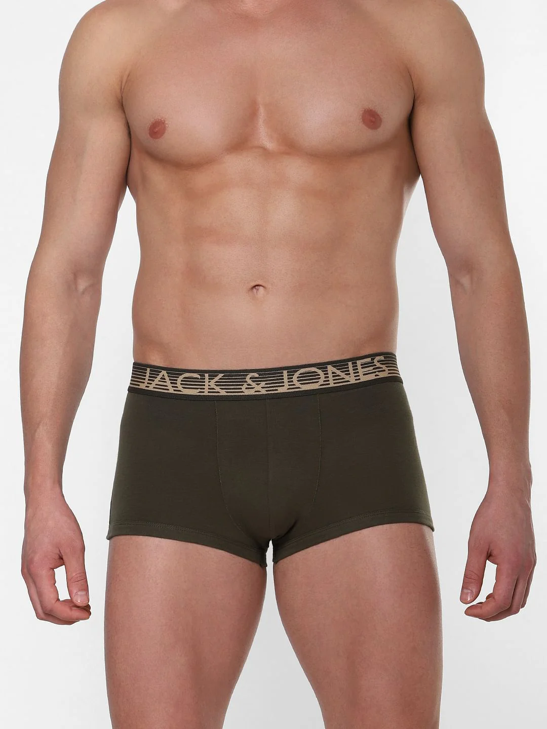 Green Logo Print Brazilian Trunks