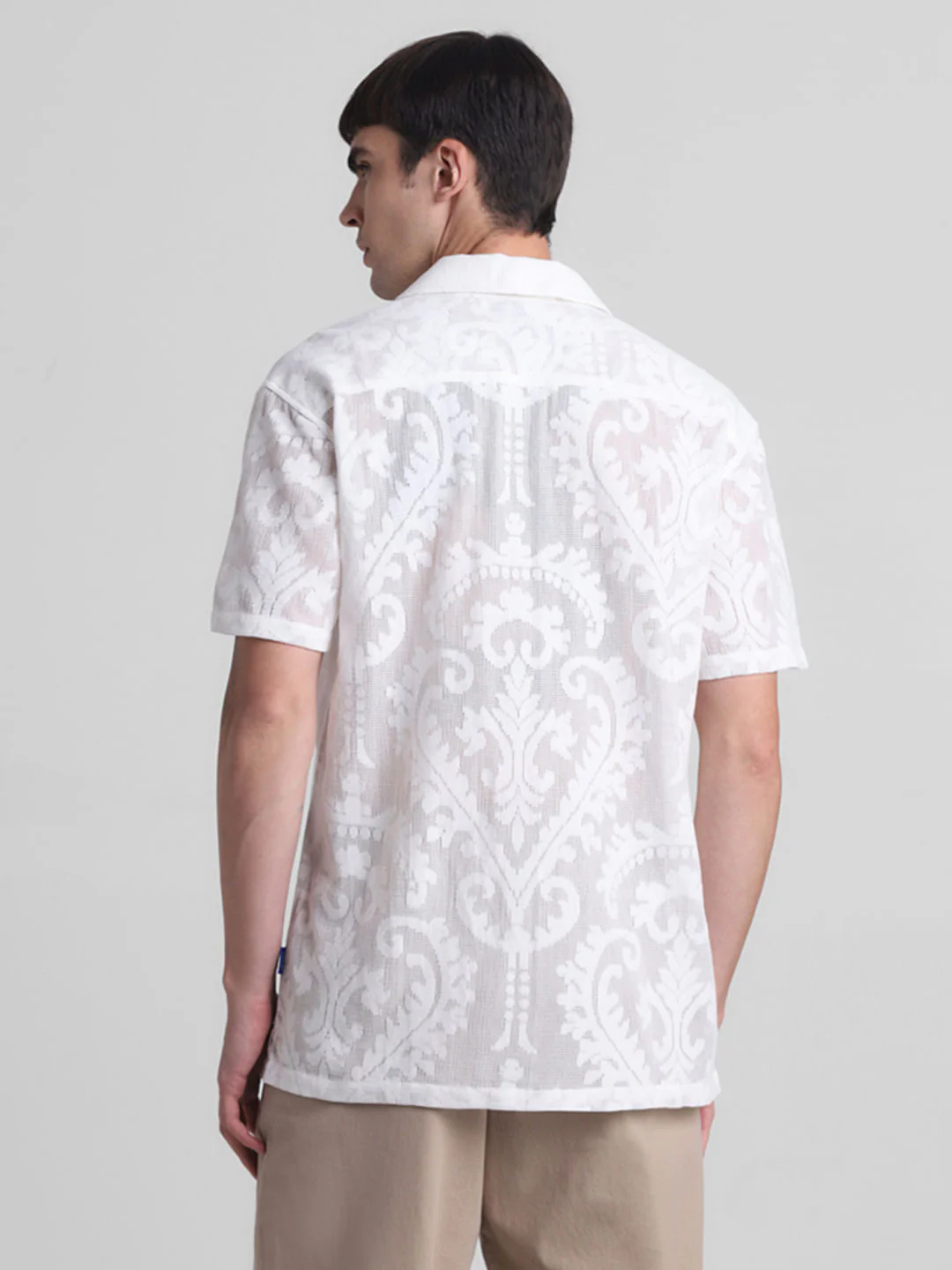 White Embroidered Sheer Shirt - Image 4