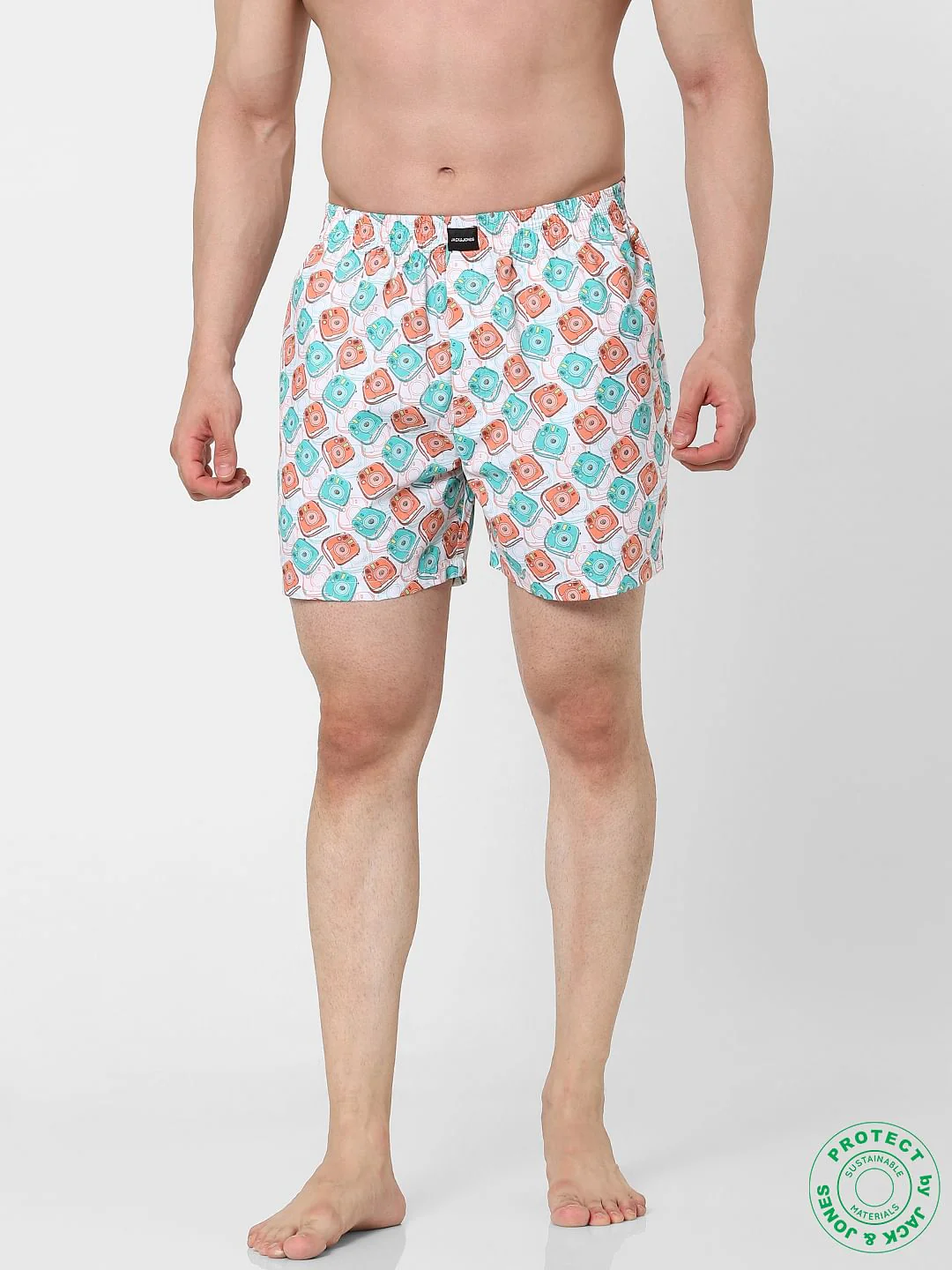 White Polaroid Print Boxers
