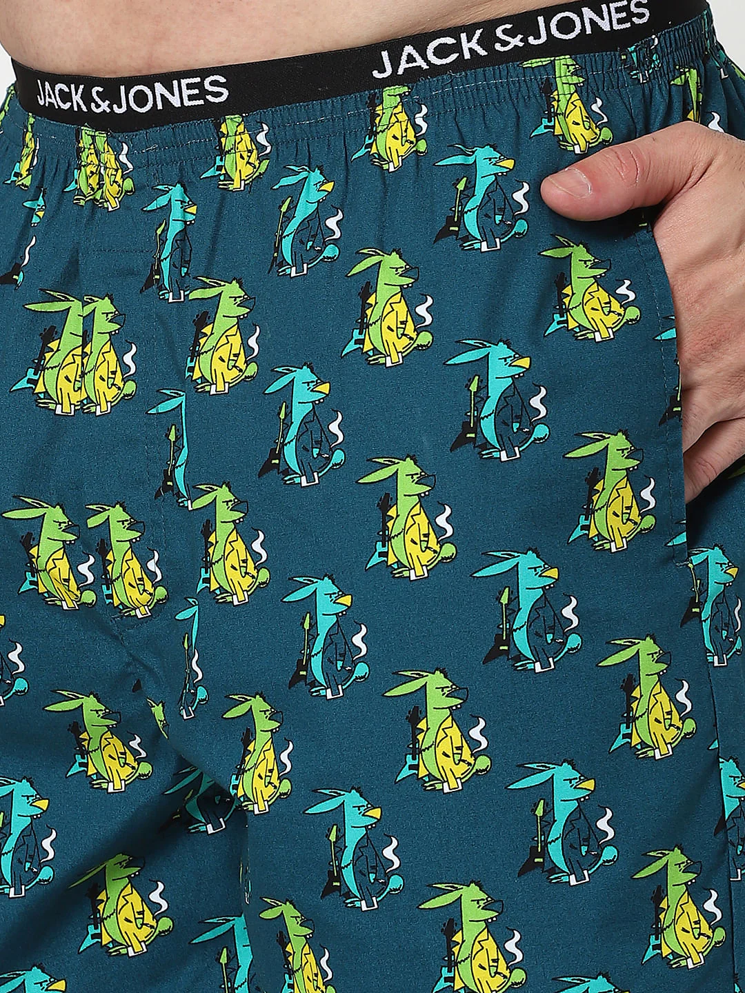 Green Graphic Printed Boxers - Image 4
