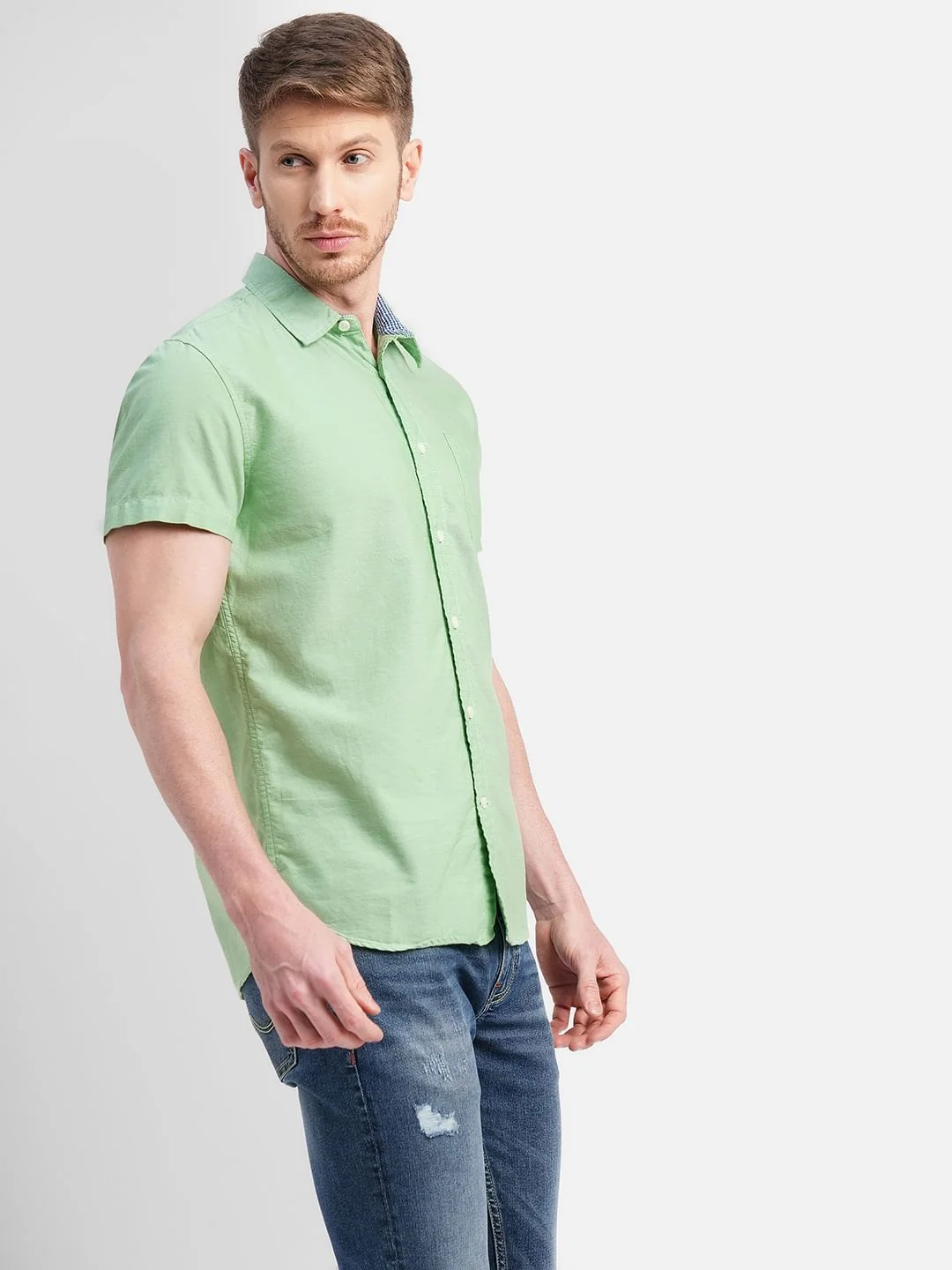 Green Short Sleeves Shirt - Image 3