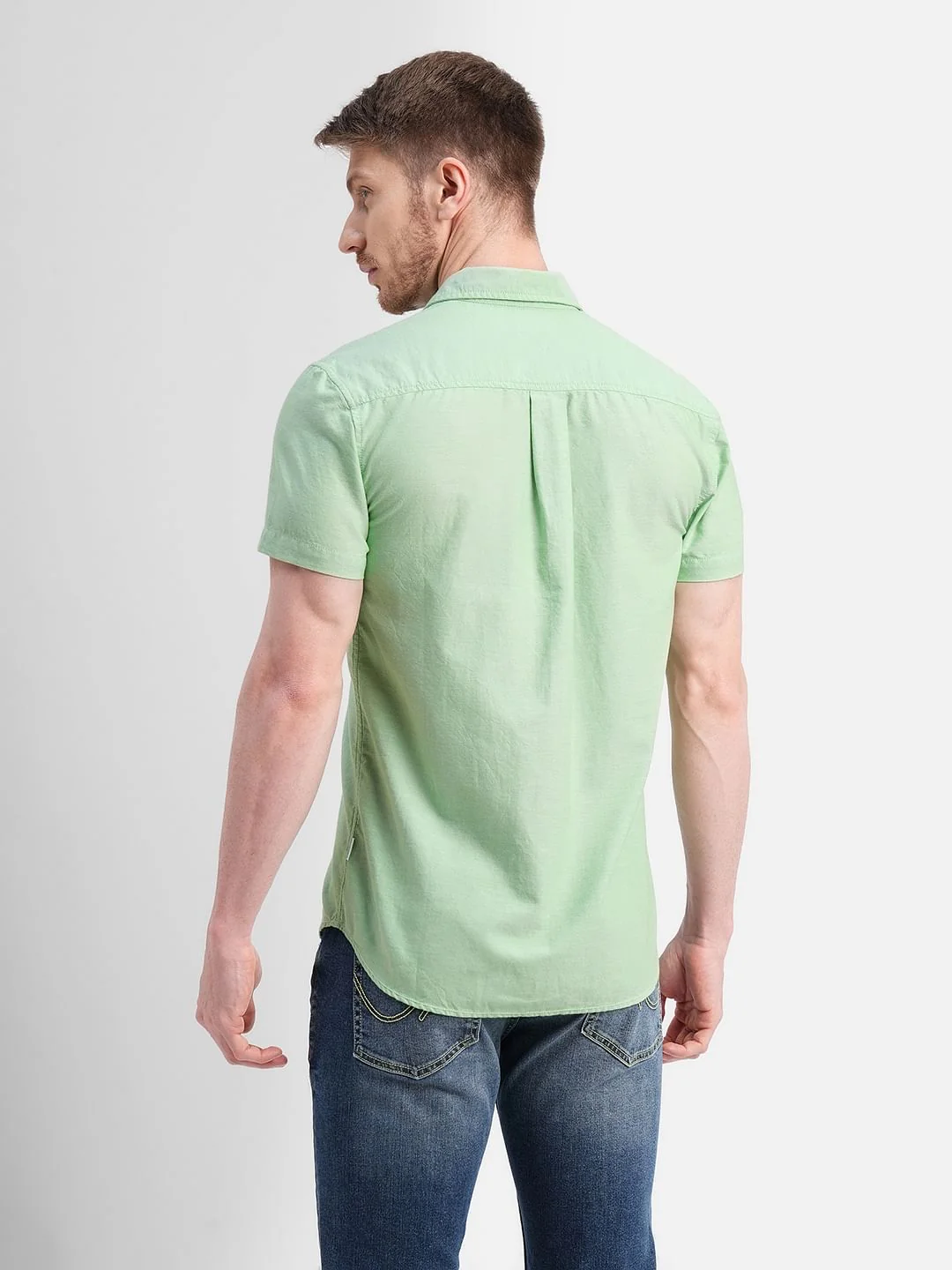 Green Short Sleeves Shirt - Image 4