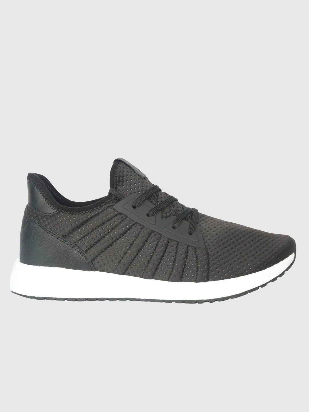 Black Mesh Detail Sneakers
