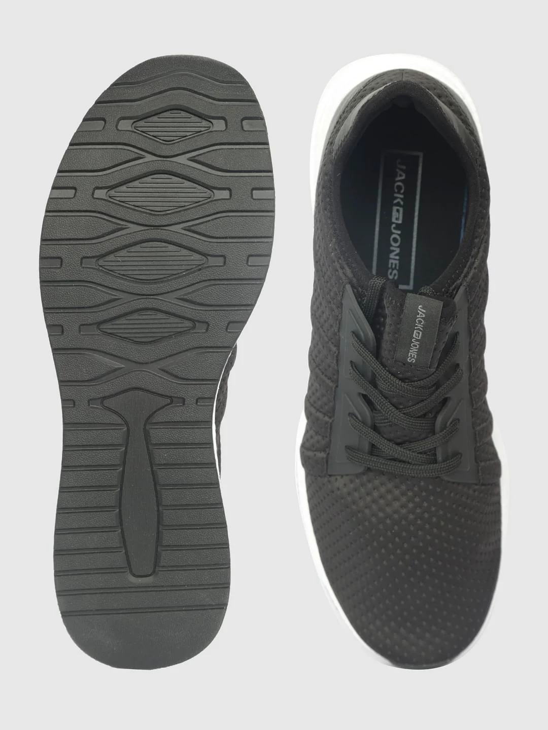 Black Mesh Detail Sneakers - Image 2