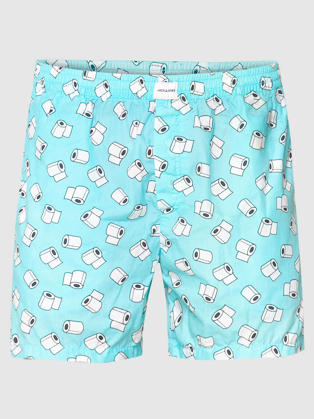 Light Blue All Over Paper Roll Graphic Print Boxers - Image 7