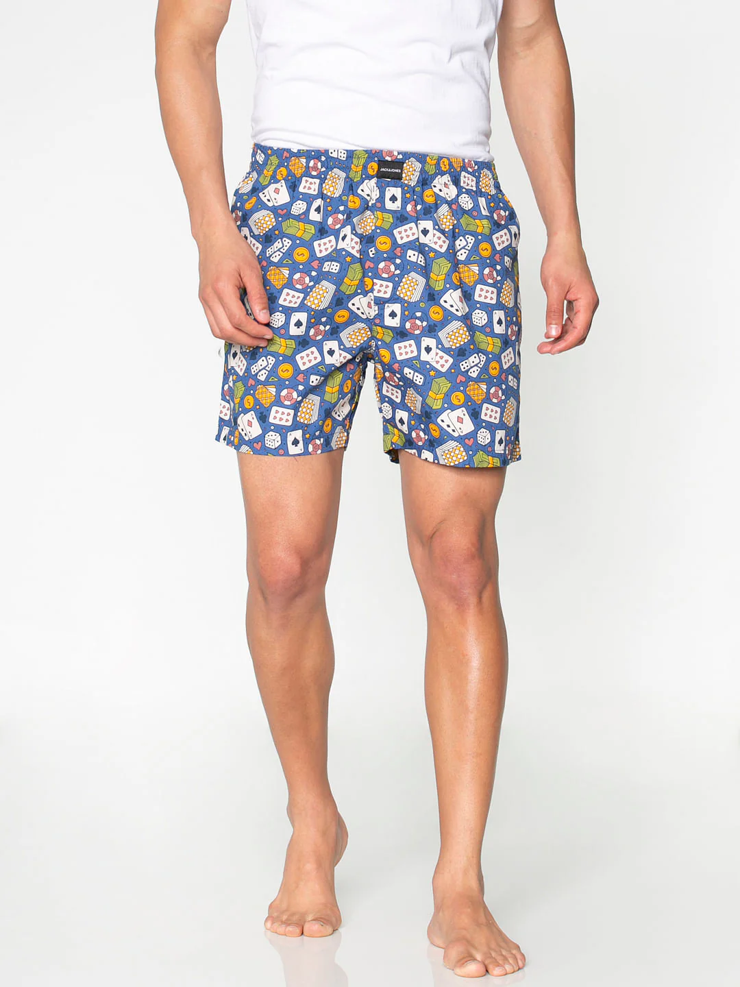 Blue All Over Casino Graphic Print Boxers