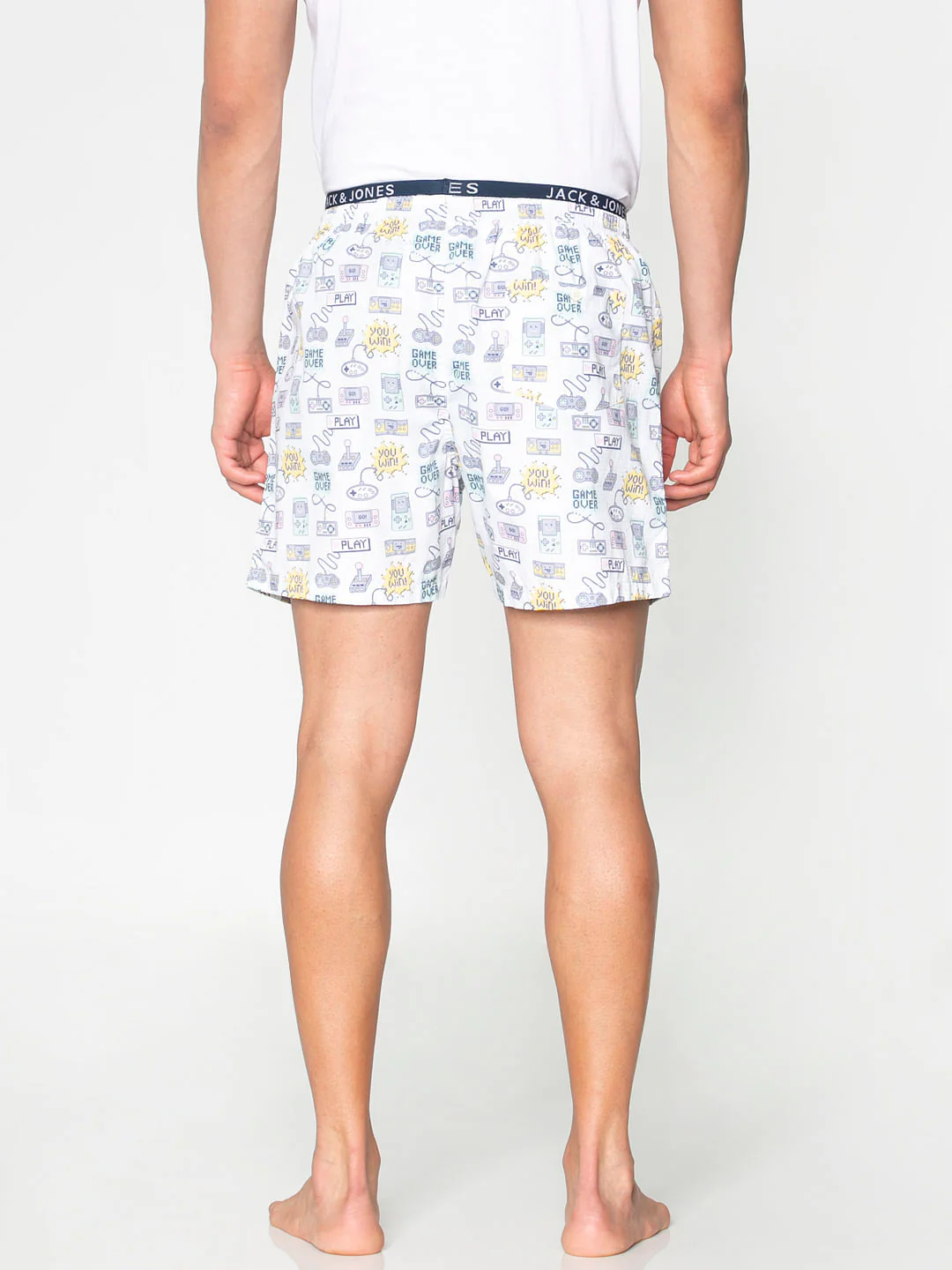 White All Over Video Game Graphic Print Boxers - Image 5