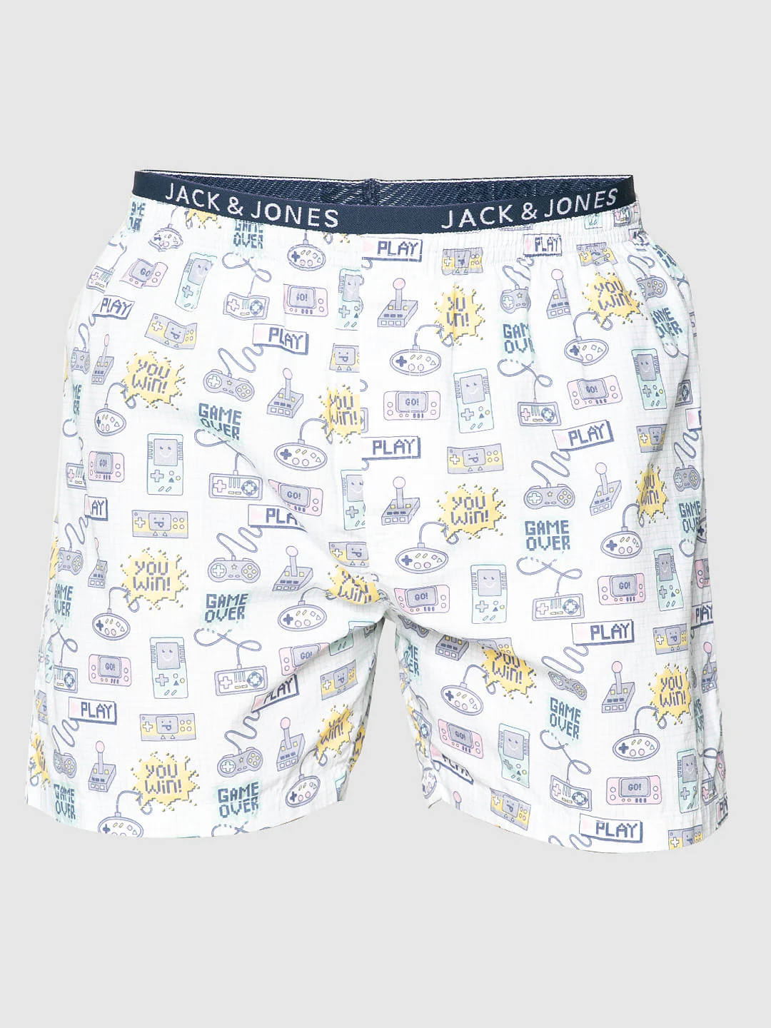 White All Over Video Game Graphic Print Boxers - Image 7