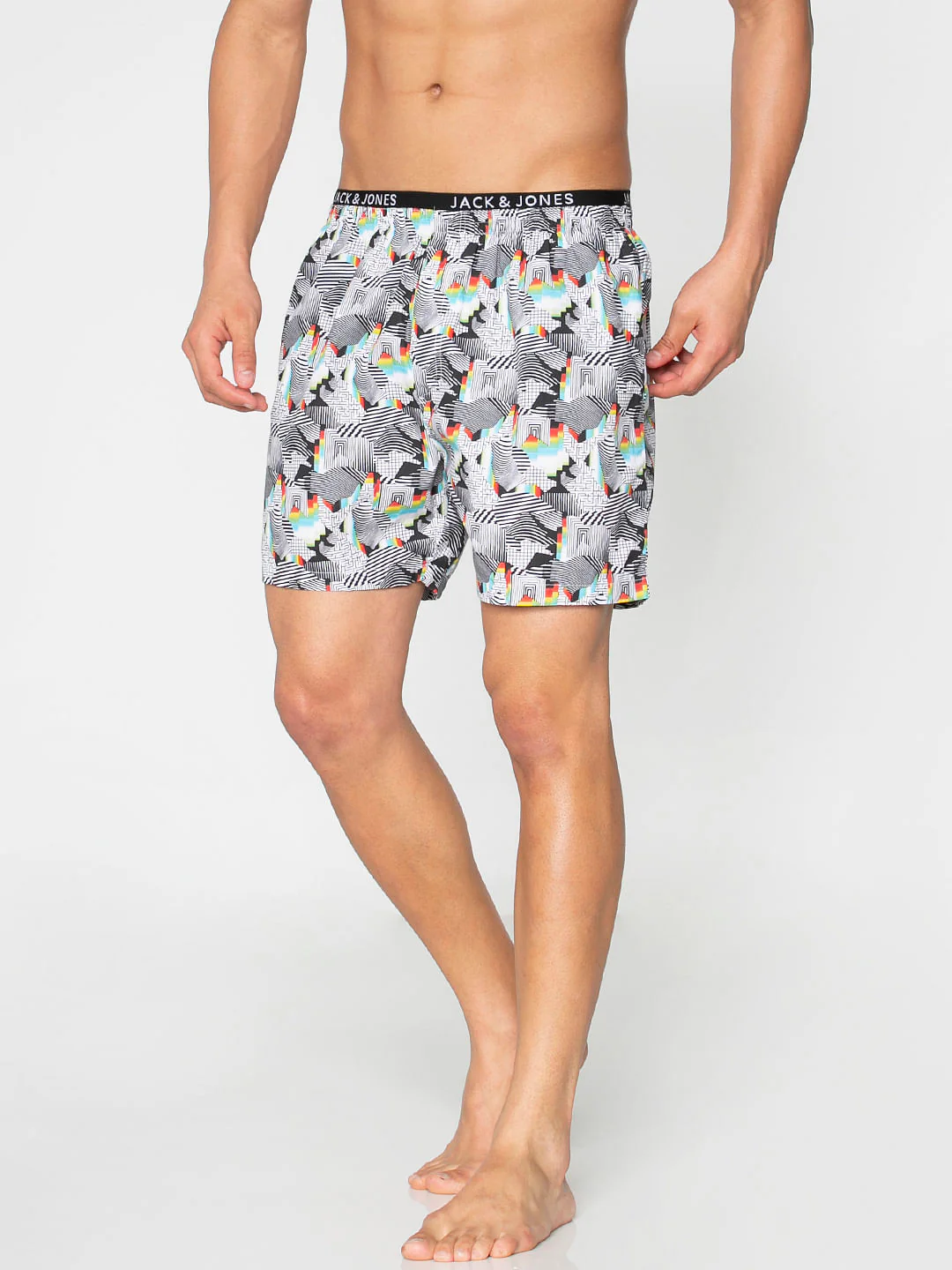 Black All Over Abstract Print Boxers - Image 3
