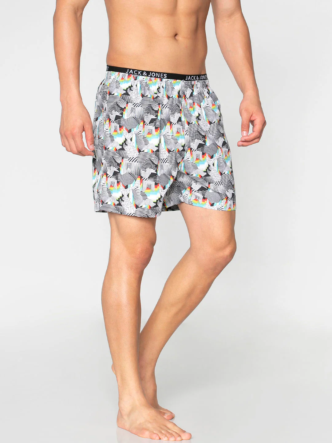 Black All Over Abstract Print Boxers - Image 4
