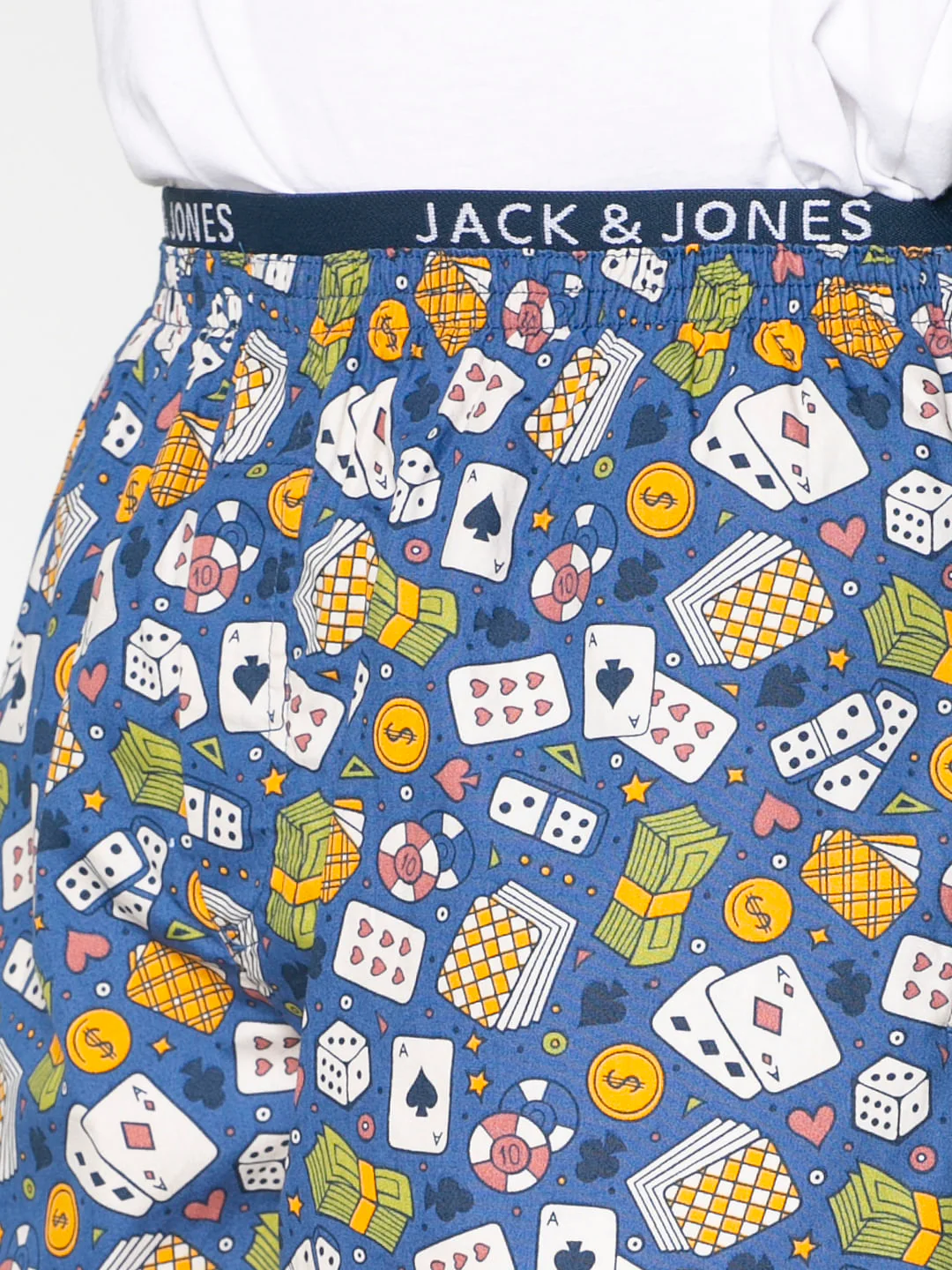 Blue All Over Poker Game Graphic Print Boxers - Image 5