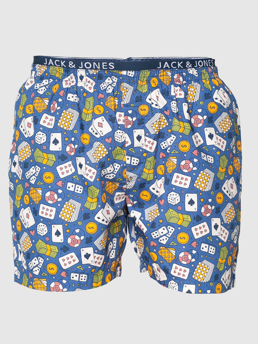 Blue All Over Poker Game Graphic Print Boxers - Image 6