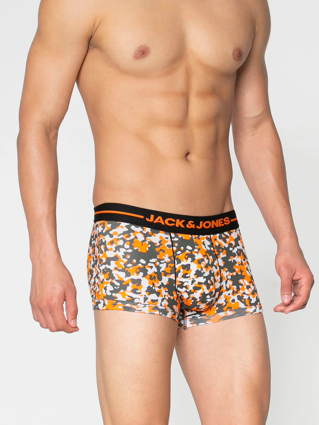 Grey All Over Camo Print Brazilian Trunks - Image 3