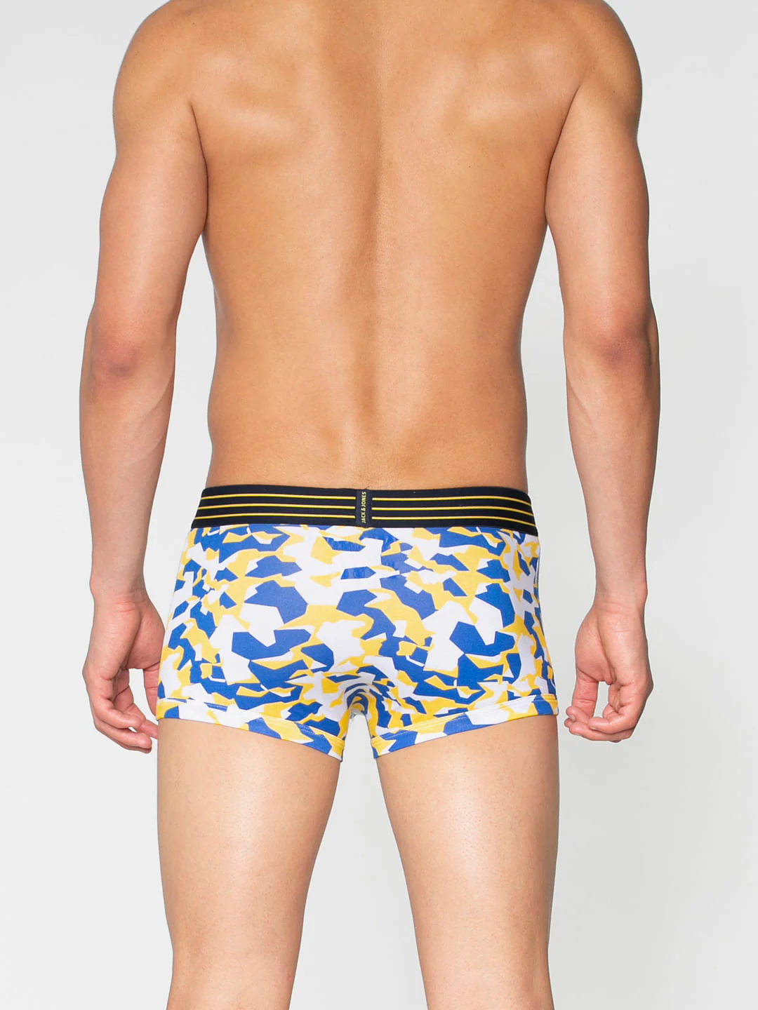 Blue Abstract Print Brazilian Trunks - Image 4