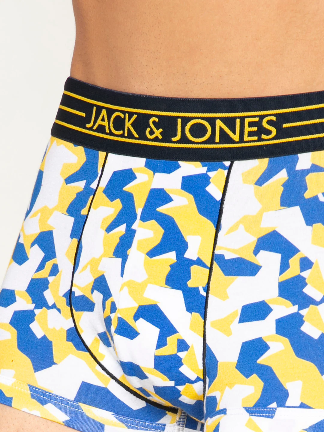 Blue Abstract Print Brazilian Trunks - Image 5