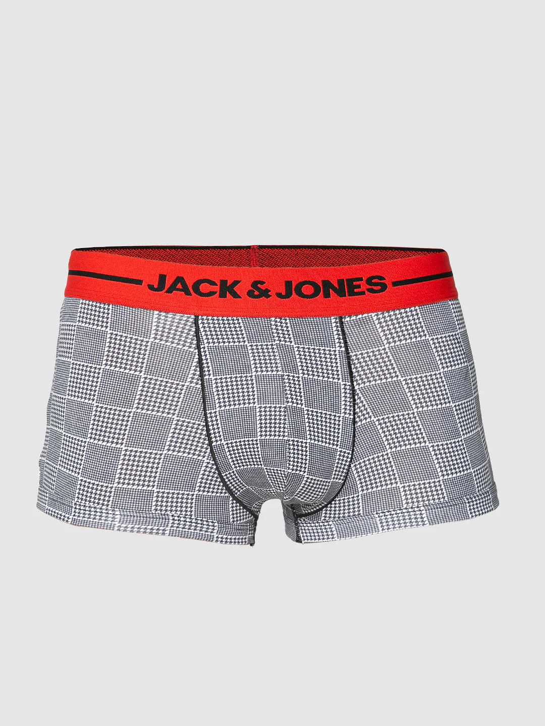 White Houndstooth Checks Print Brazilian Trunks - Image 6