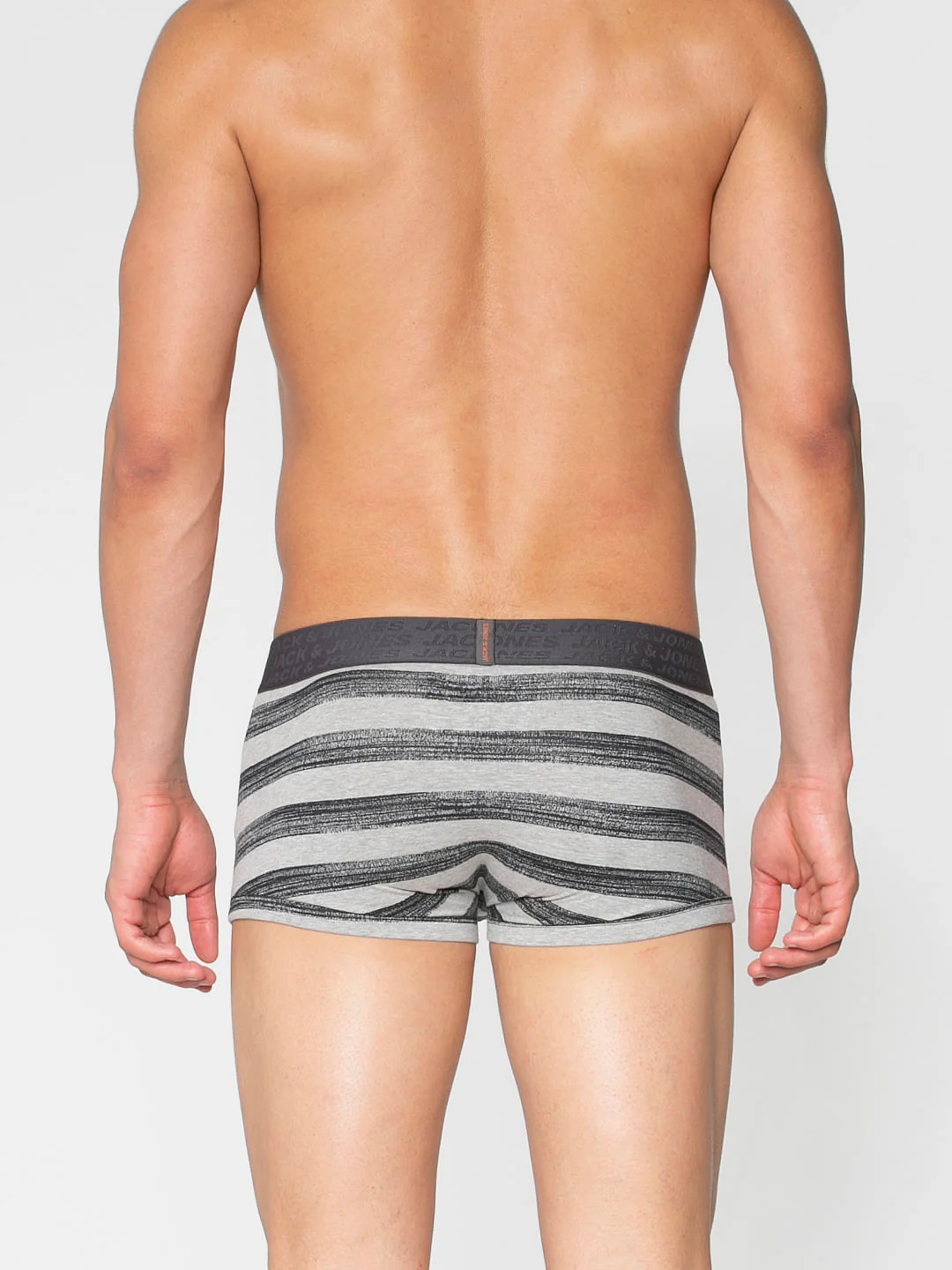 Black And Grey Striped Brazilian Trunks - Image 4