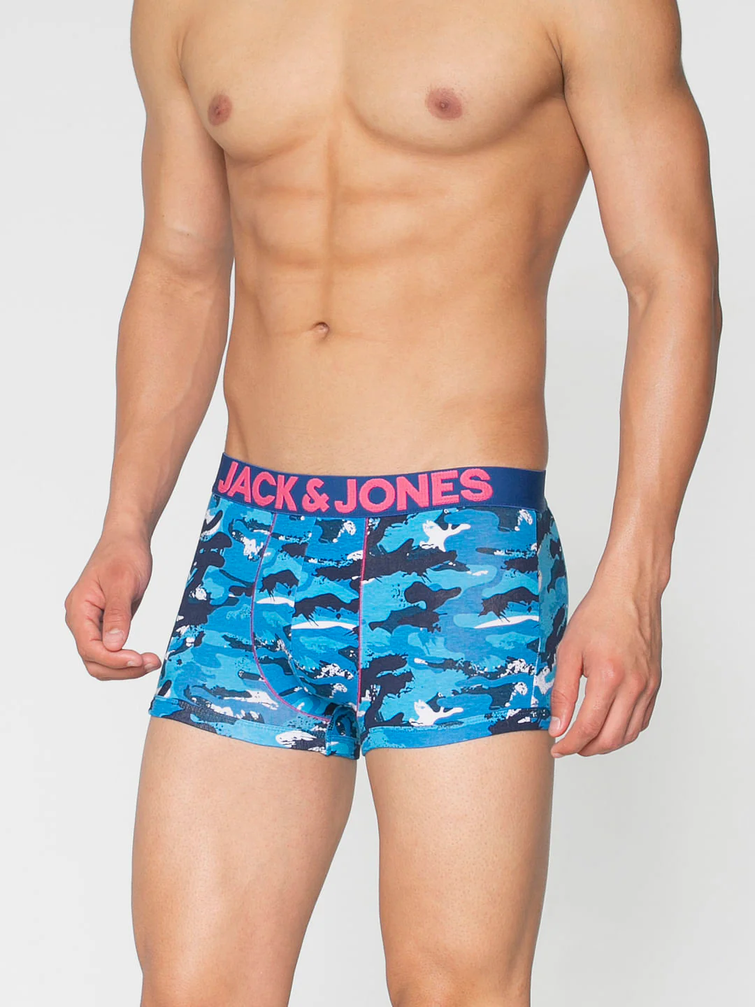 Blue All Over Camo Print Brazilian Trunks - Image 2