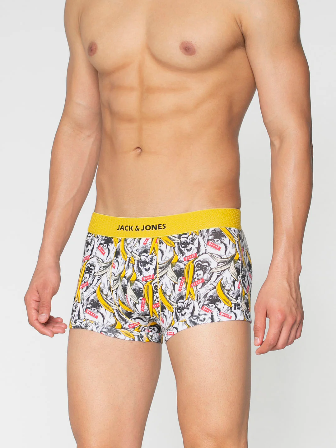 White All Over Graphic Print Brazilian Trunks - Image 2