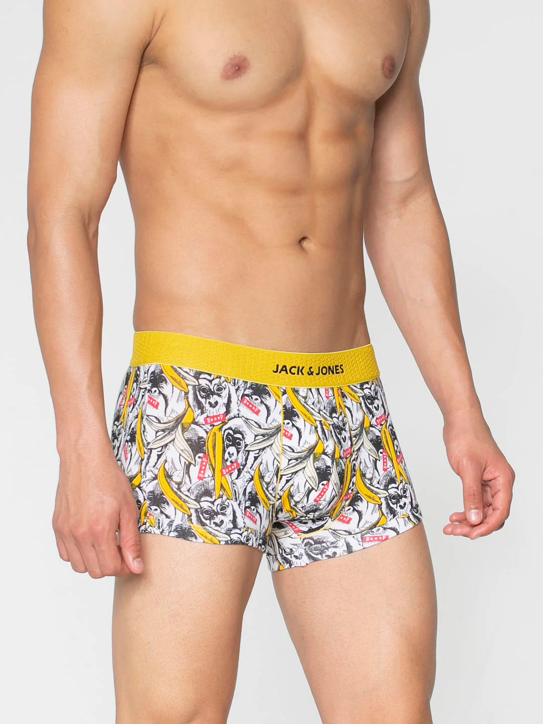 White All Over Graphic Print Brazilian Trunks - Image 3
